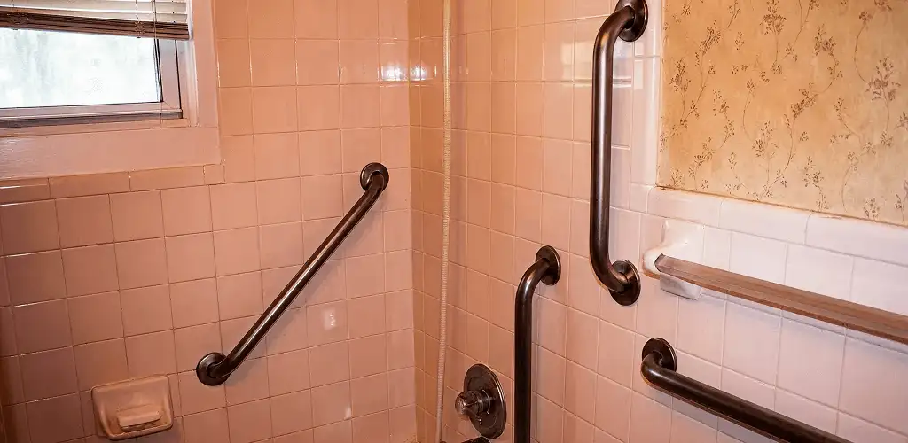 Shower grab bar installation for bathroom safety and accessibility in Arlington, TX