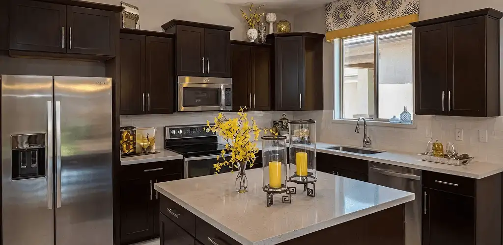 Cabinet painting results with freshly painted kitchen cabinets in Arlington, TX