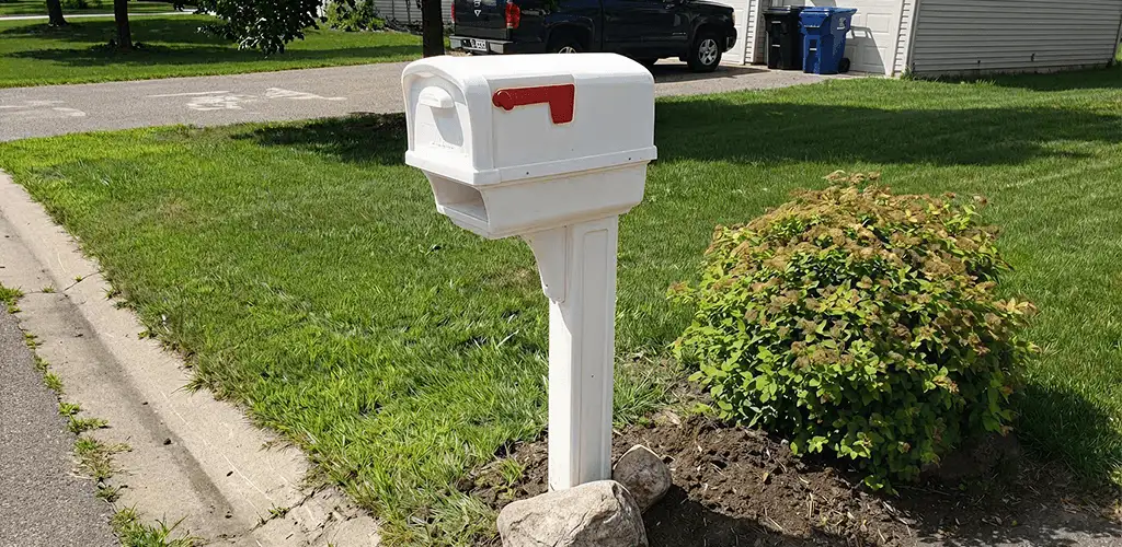 Mailbox installation for a residential curbside mailbox in Arlington, TX