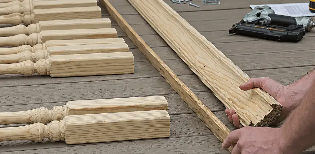 Handrail installation materials and wood components for stair rail work in Arlington, TX